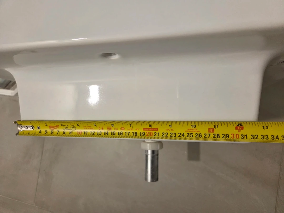 White Porcelain Bathroom Sink - photo 4