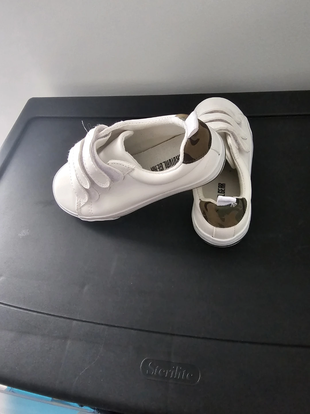White Velcro Sneakers - Size 11. New never worn