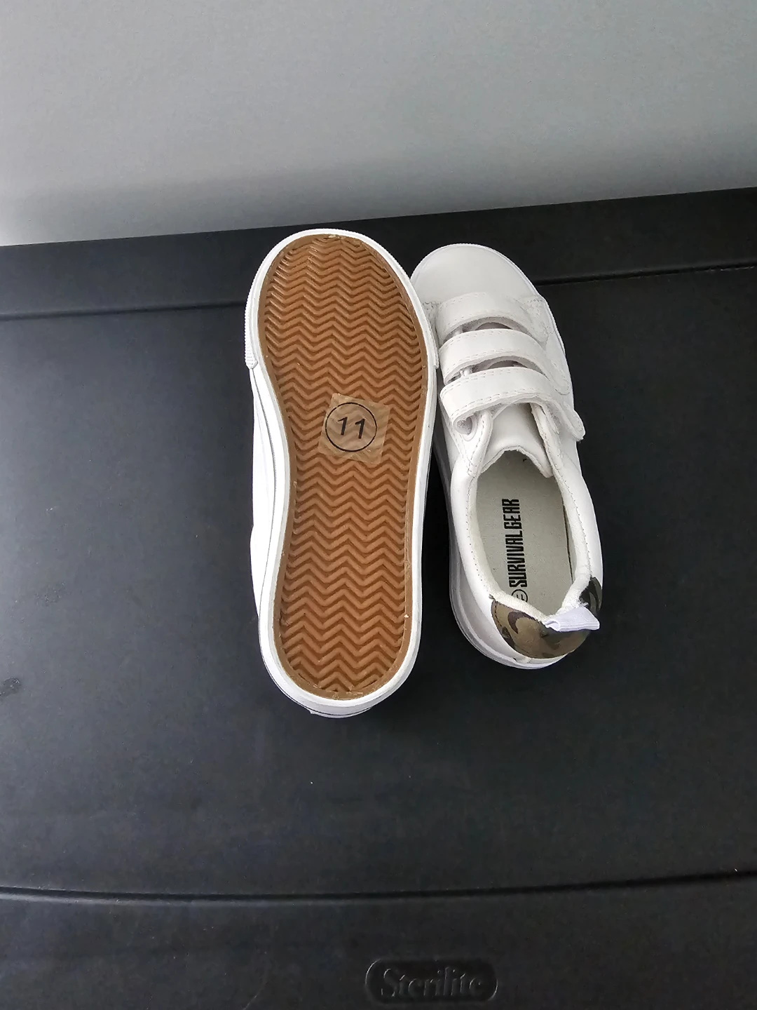 White Velcro Sneakers - Size 11. New never worn - photo 2