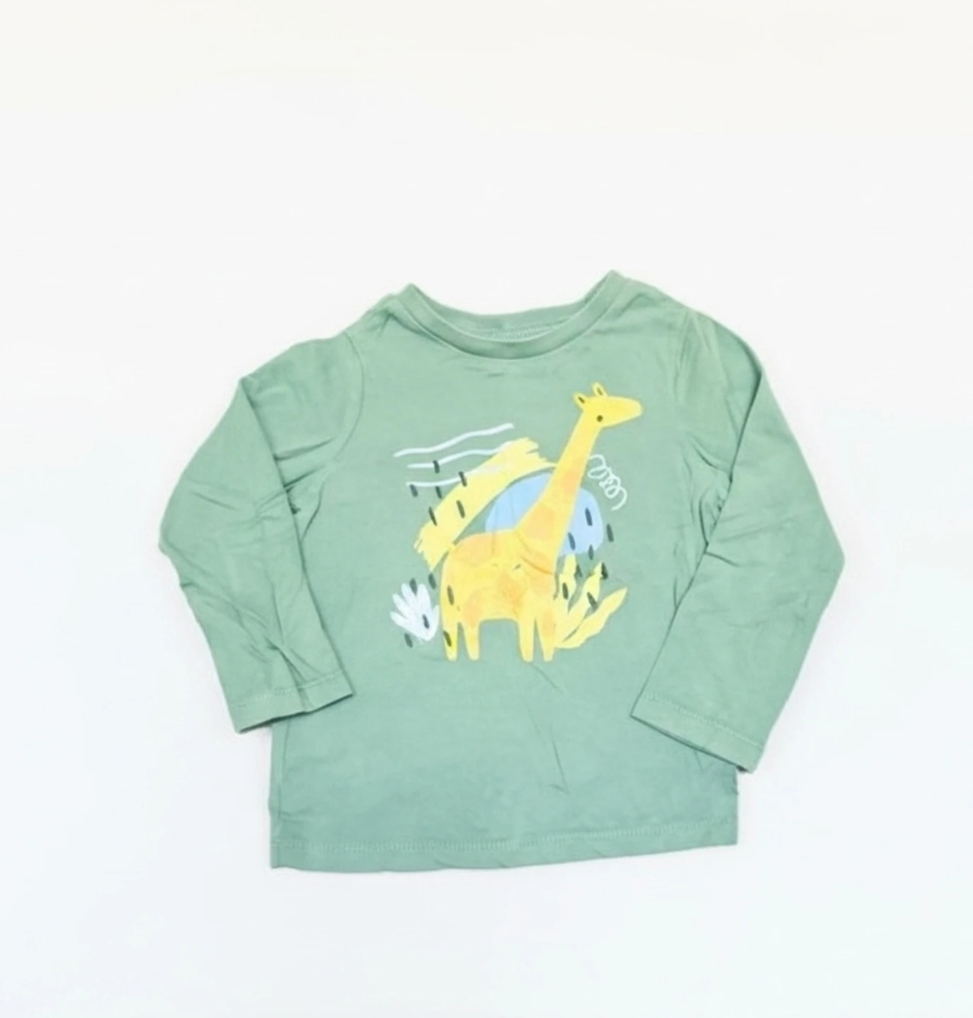 Toddler Long Sleeve Shirt with Giraffe Print