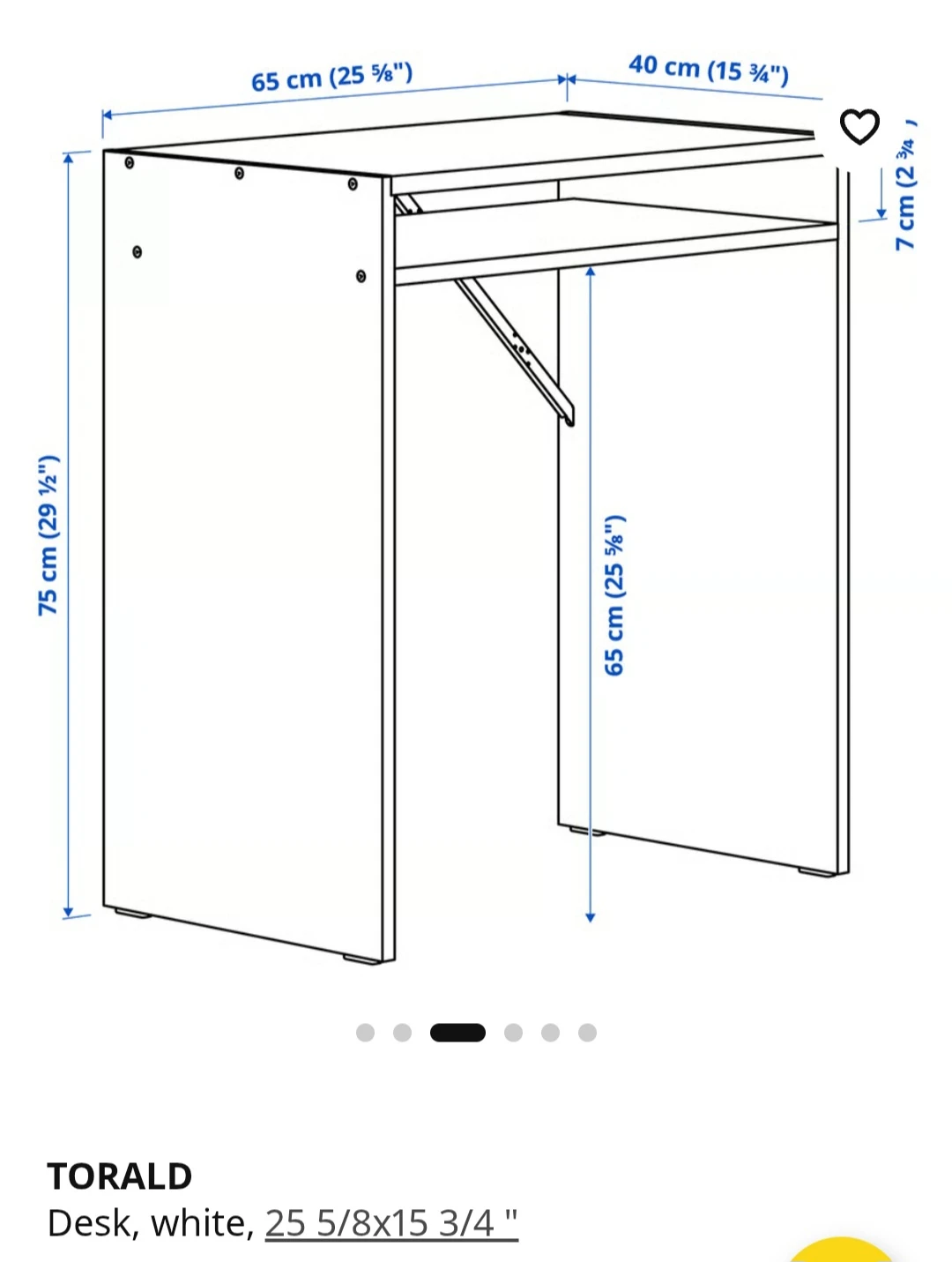 FREE Ikea White TORALD Desk - photo 3