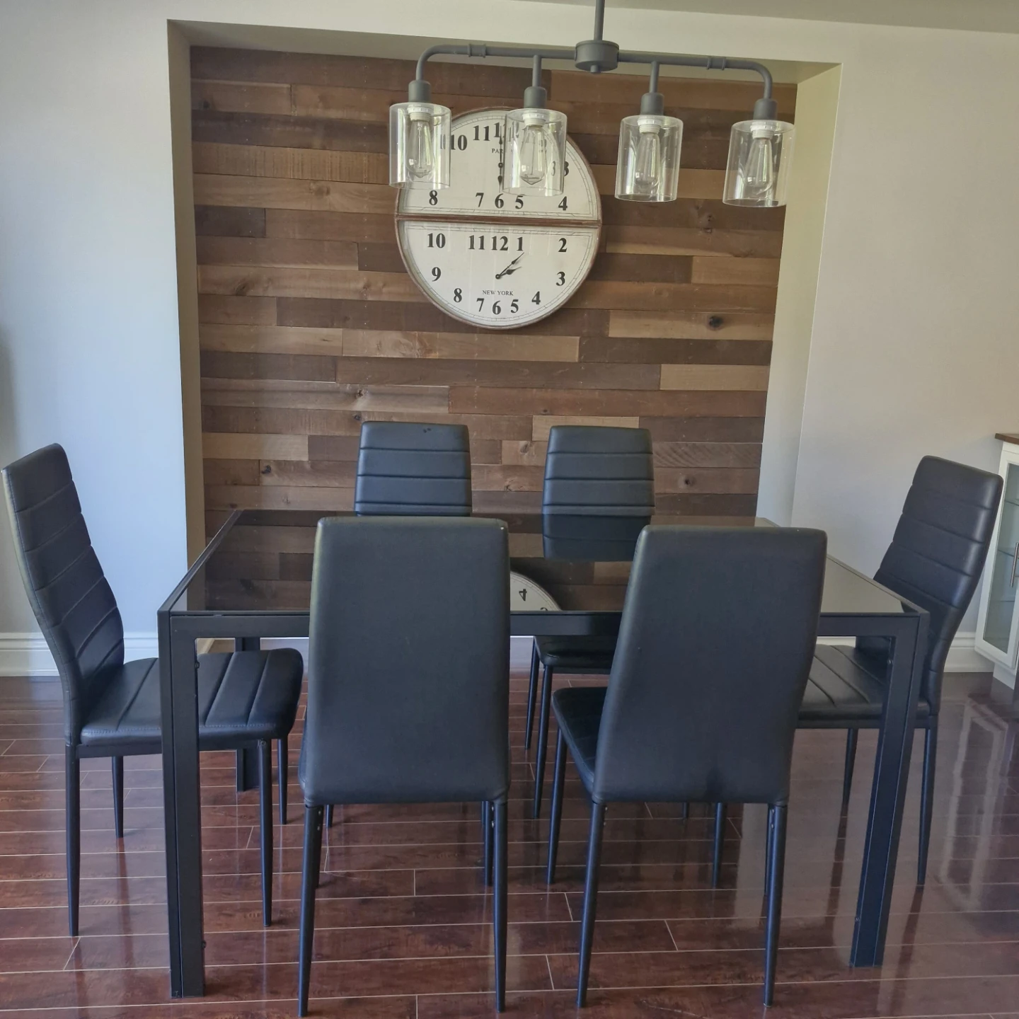 Black Dining Table Set with 6 Chairs - photo 3