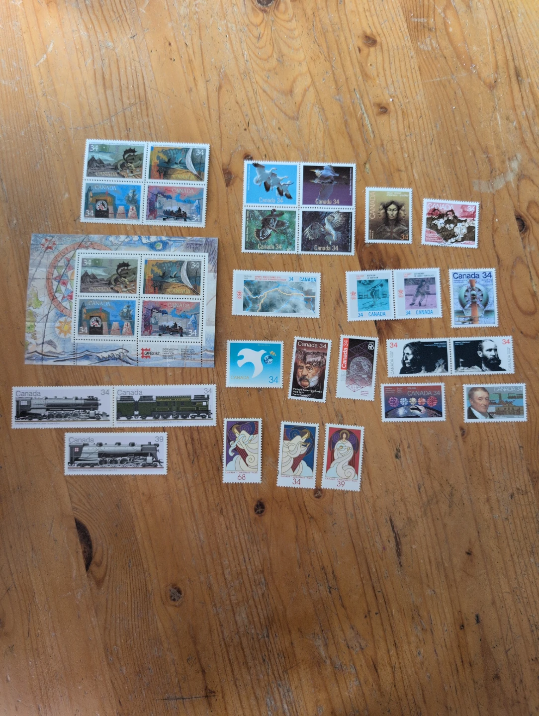 Collection of Canadian Stamps 1986-87