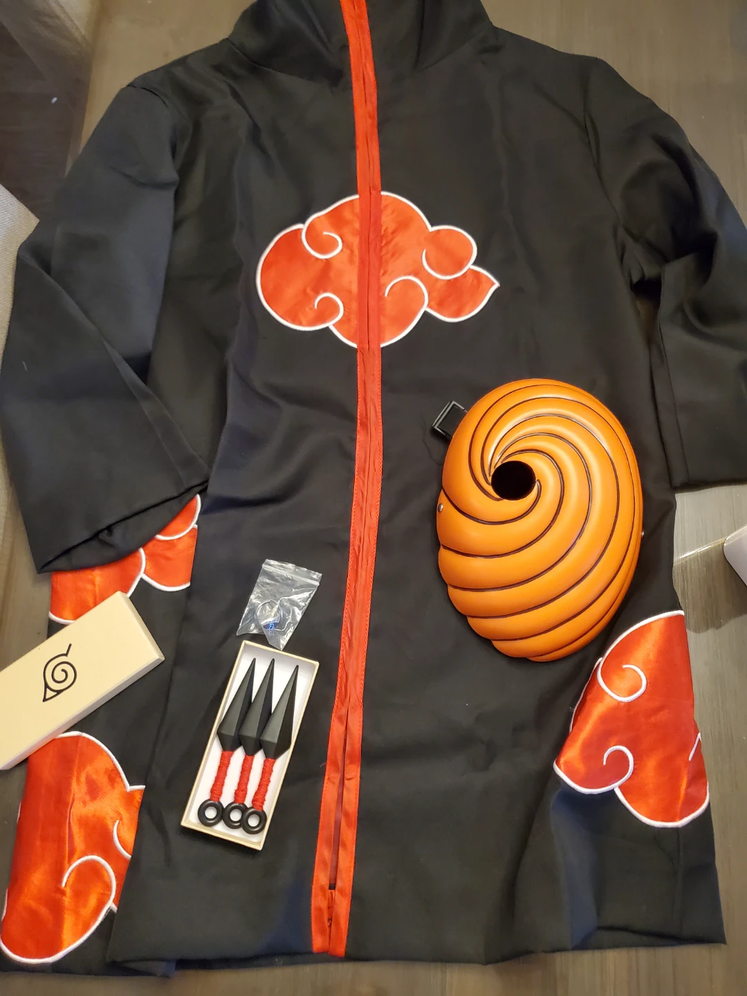 Naruto Akatsuki Cloak Set with Mask and Ring