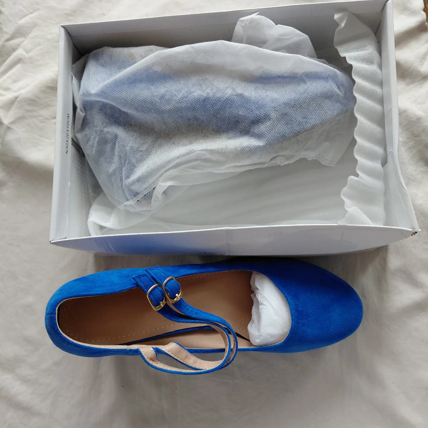 Blue Suede Block Heel Mary Janes - photo 3