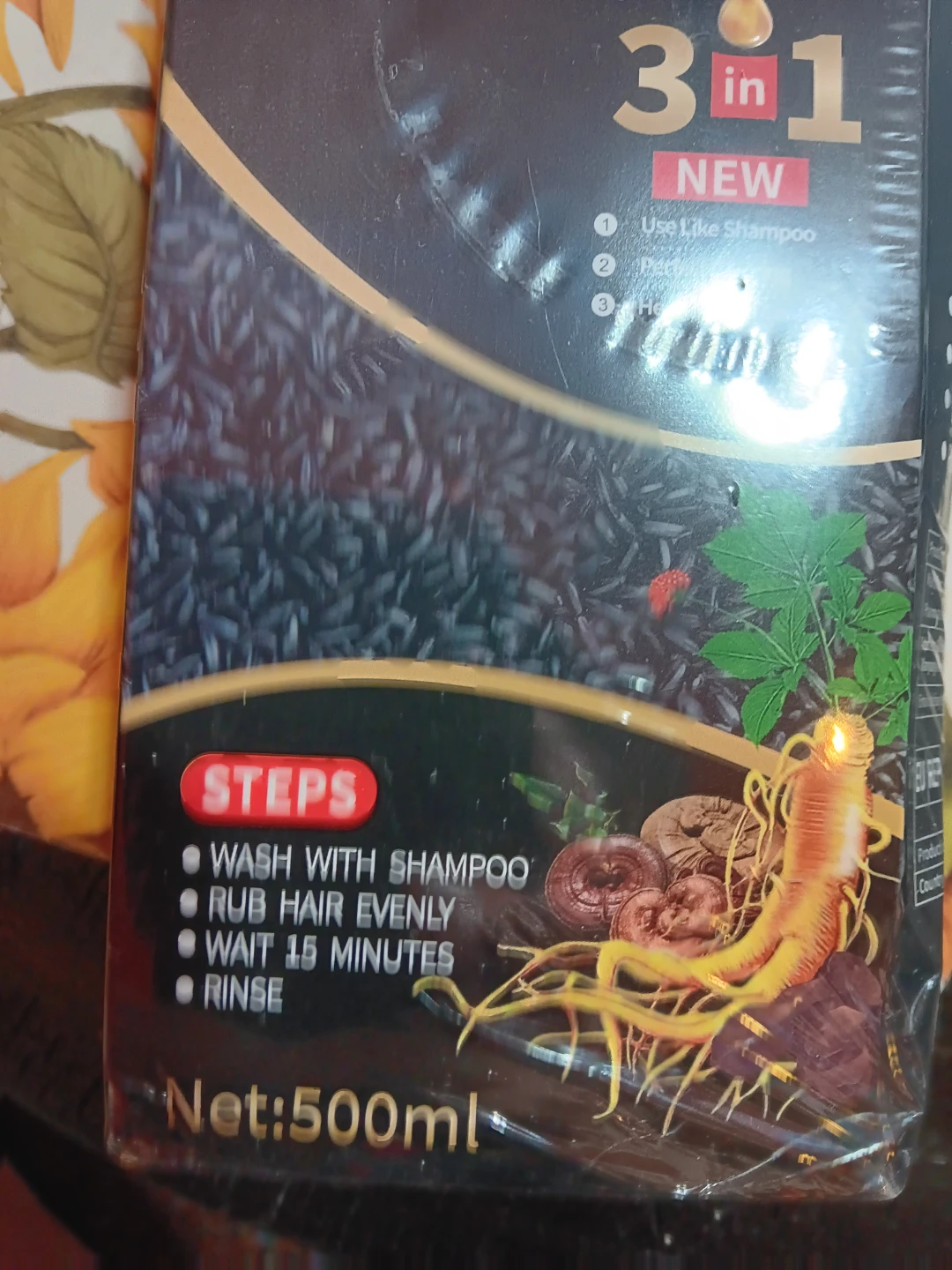 RILSIO Black Hair Dye Shampoo - 500ml - photo 2