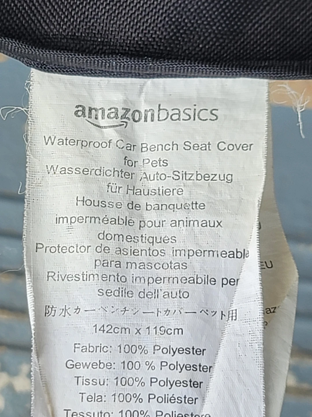 Amazon Basics Waterproof Car Bench Seat Cover for Pets - Black - photo 3