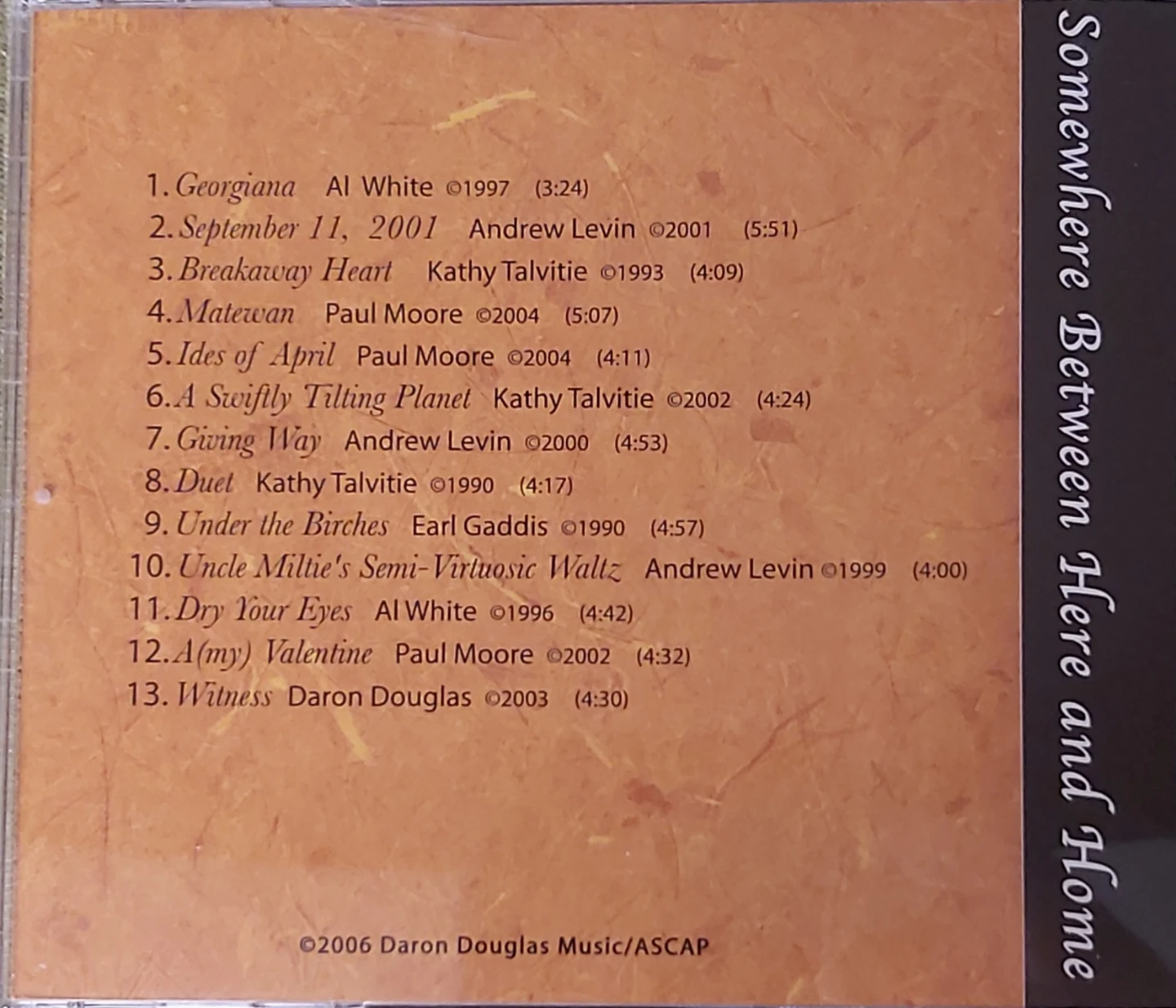 Somewhere Between Here and Home CD - photo 2