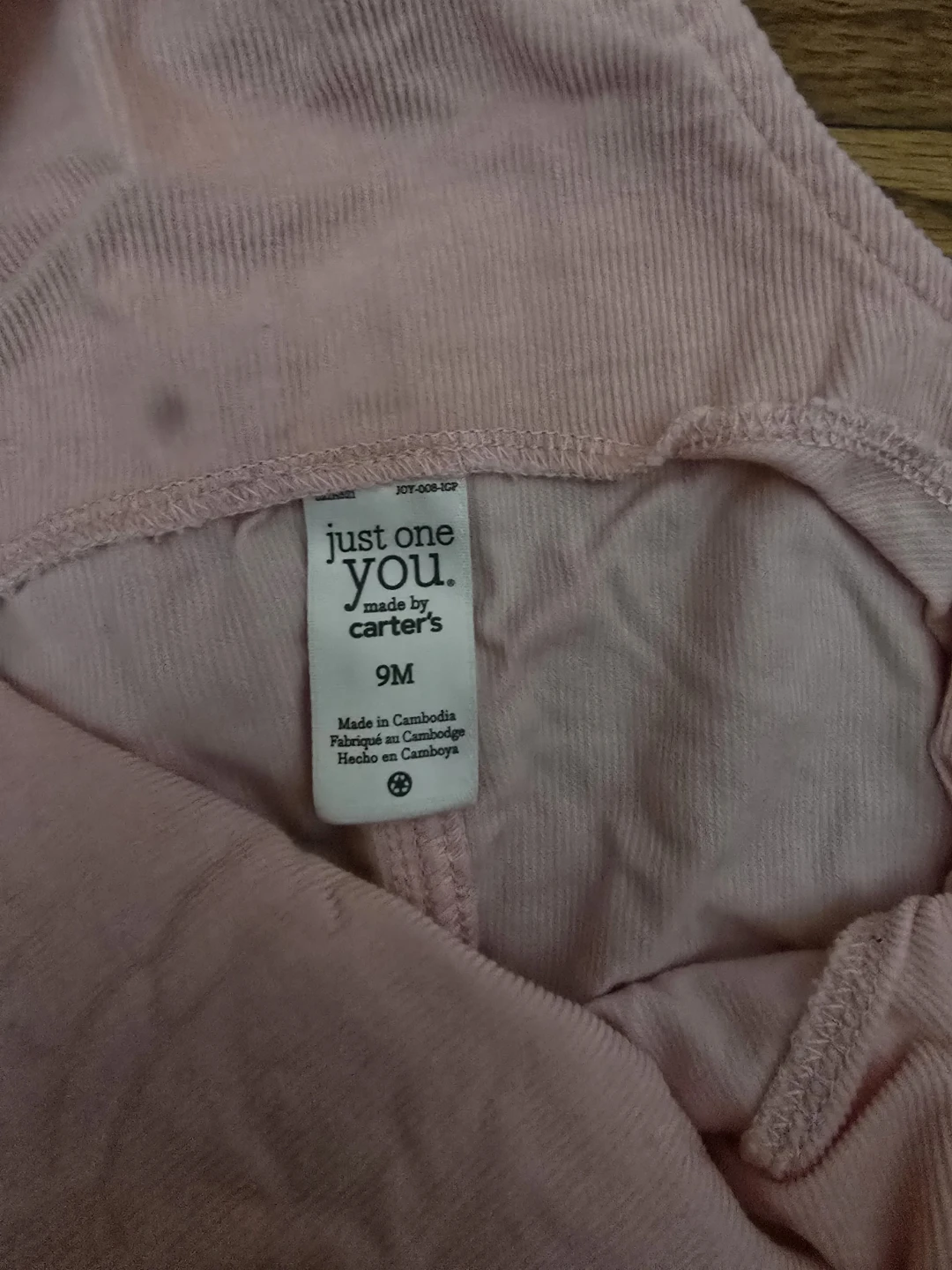 Pink Corduroy Bear Overall Dress - Just One You by Carter's - 9M - photo 3