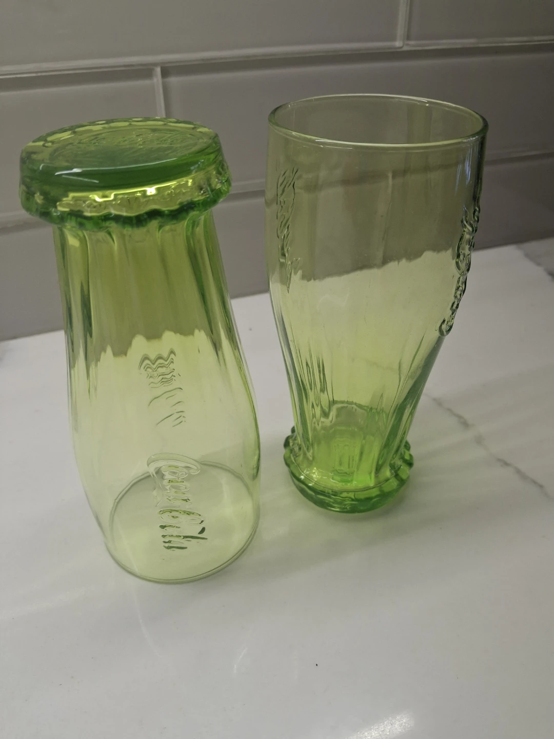 Rare Coca-Cola Green Glasses - photo 3