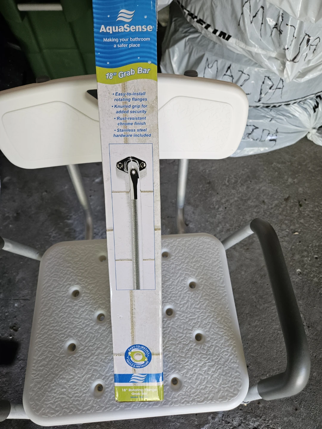 AquaSense 18" Rotating Flange Grab Bar, BNIB - photo 4