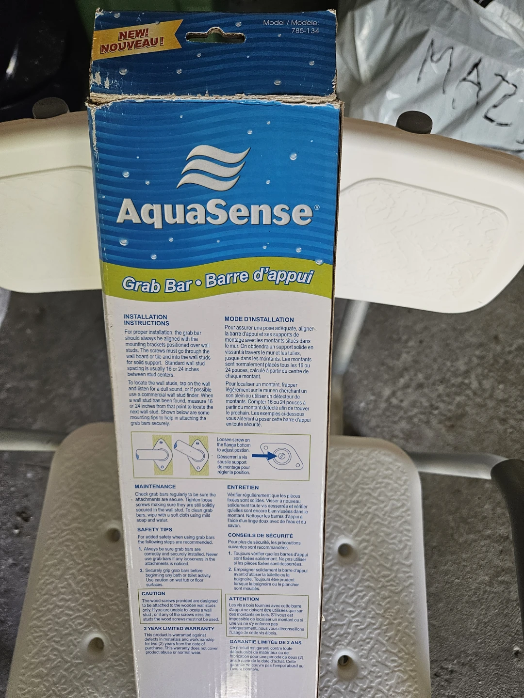 AquaSense 18" Rotating Flange Grab Bar, BNIB - photo 5