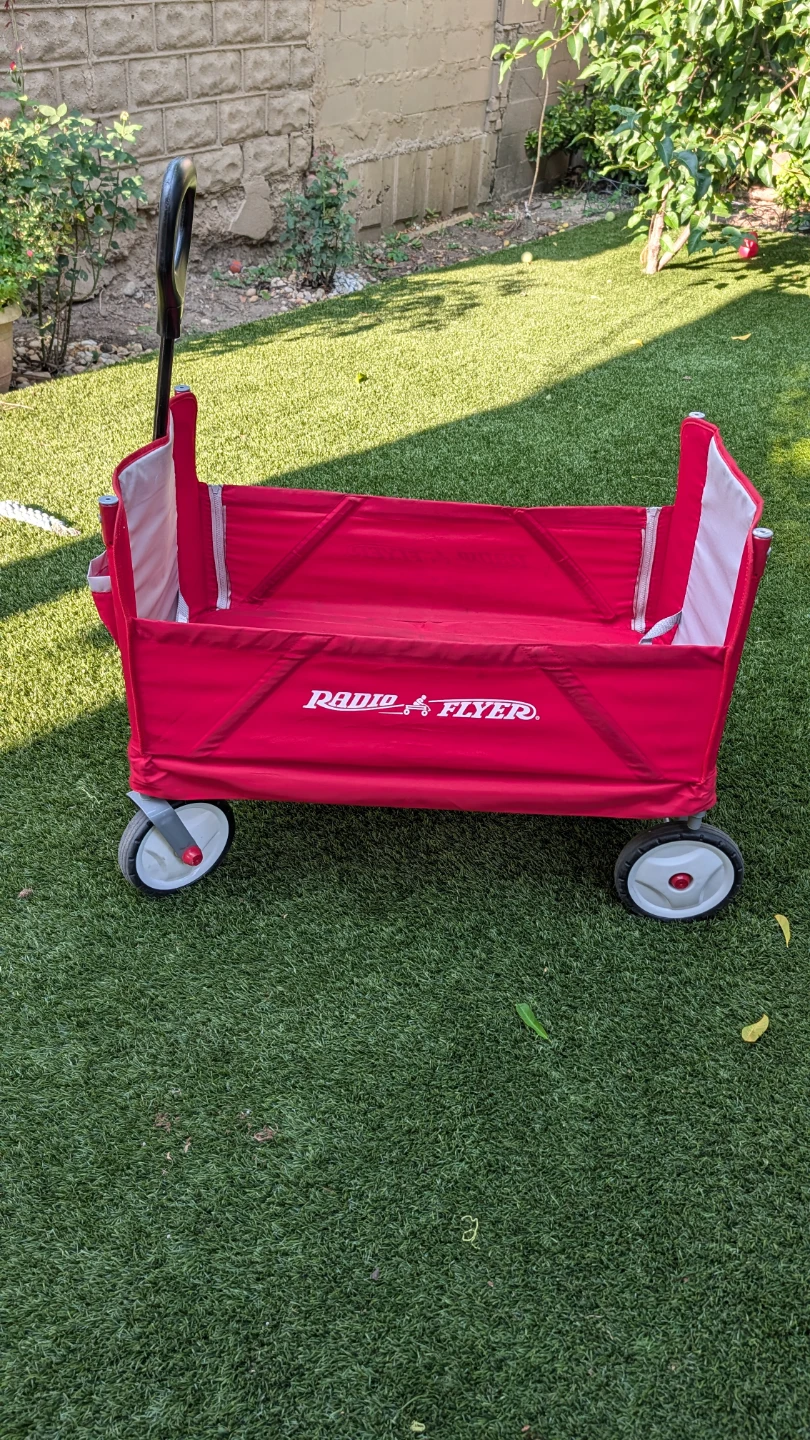 Radio Flyer Red Kids Folding Wagon 3 in 1