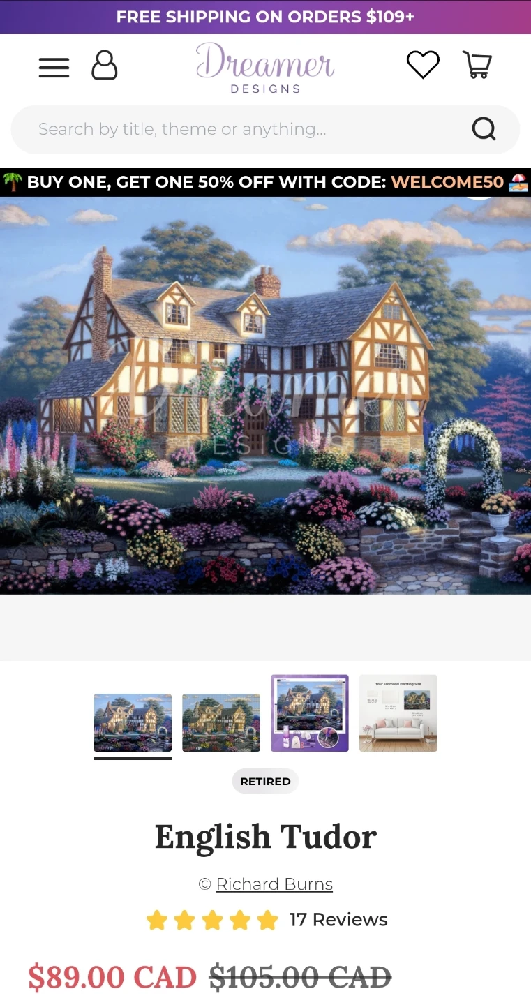 Dreamer Designs English Tudor Diamond Painting Kit