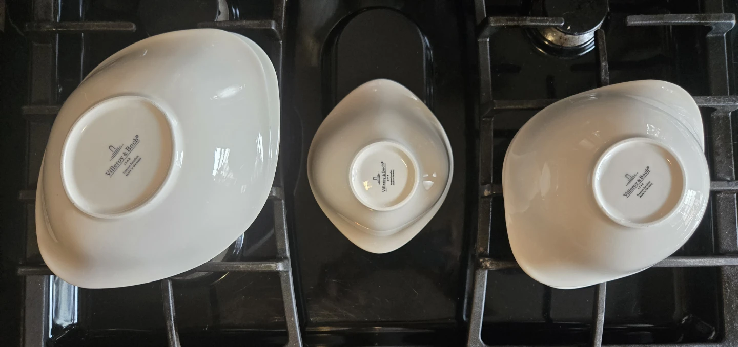 5-Pc Villeroy & Boch Luxury White Porcelain Serving Bowls Lot - photo 2