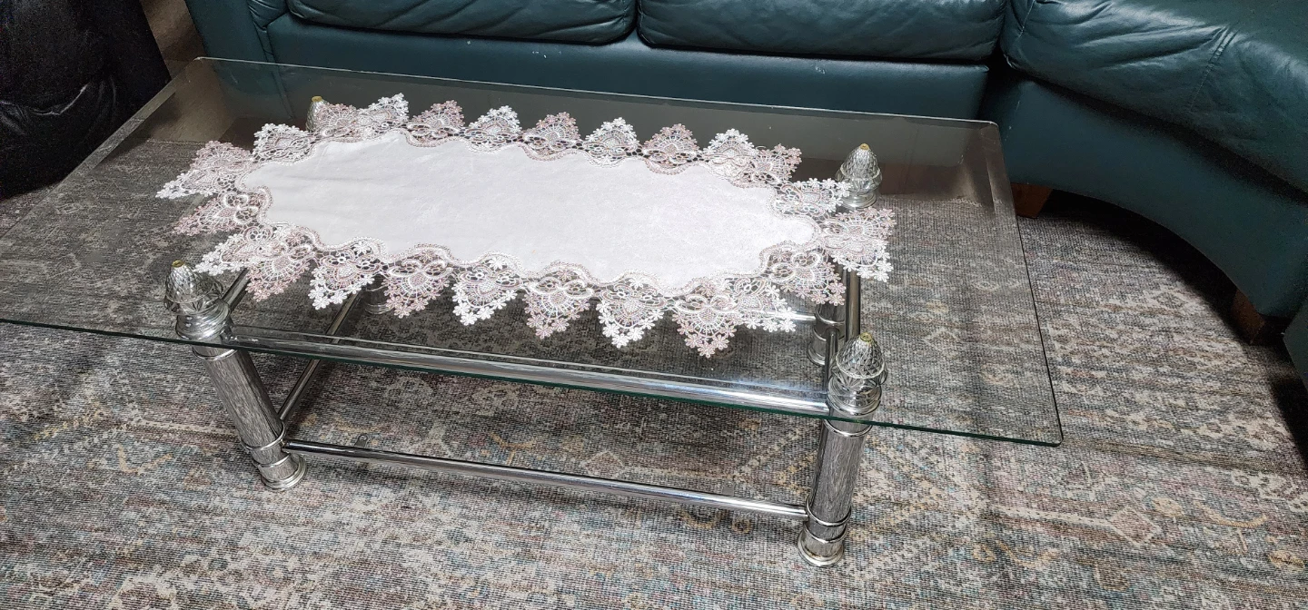 Glass and Chrome Side Table - photo 2