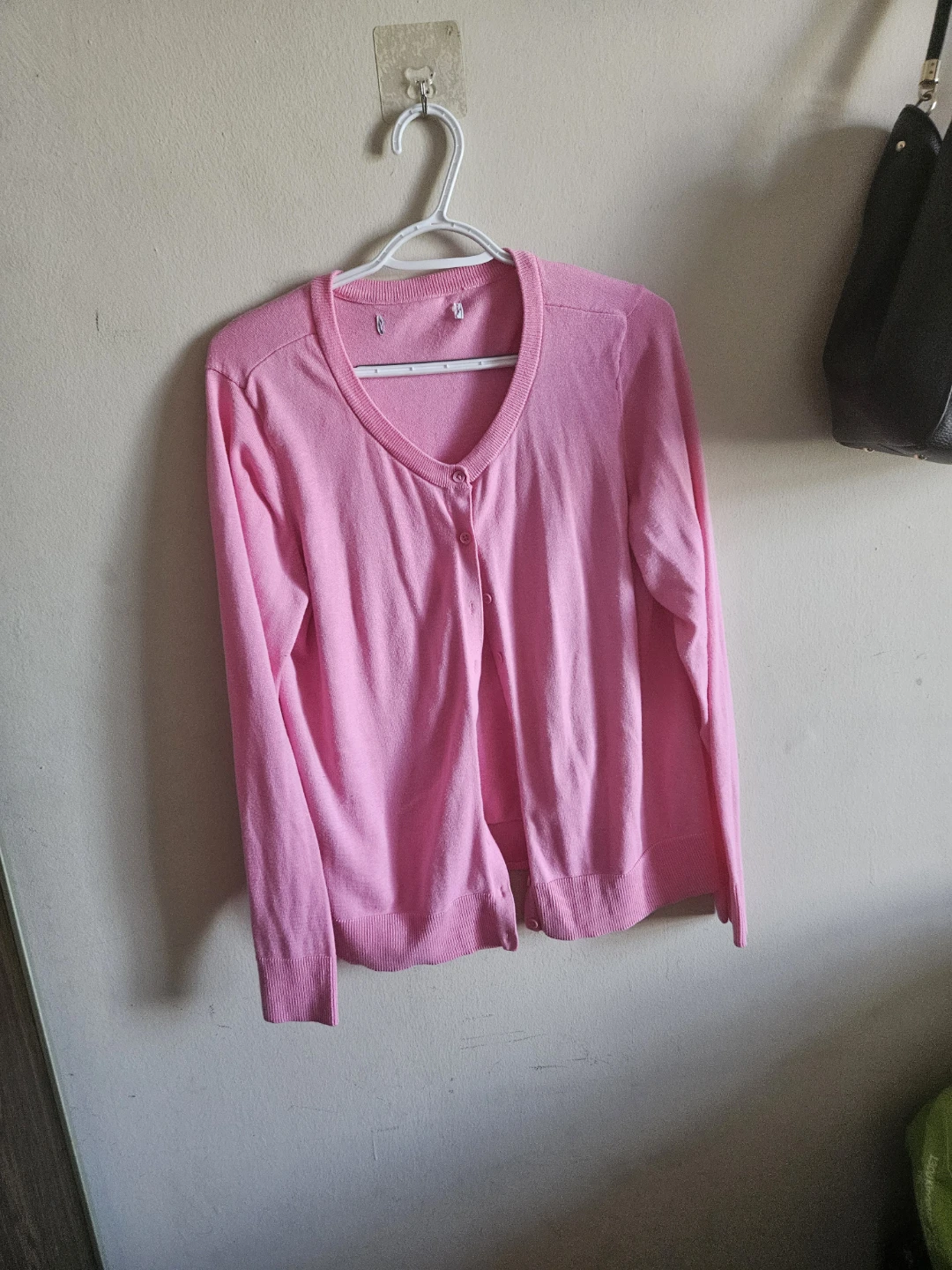 Pink Button-Up Cardigan