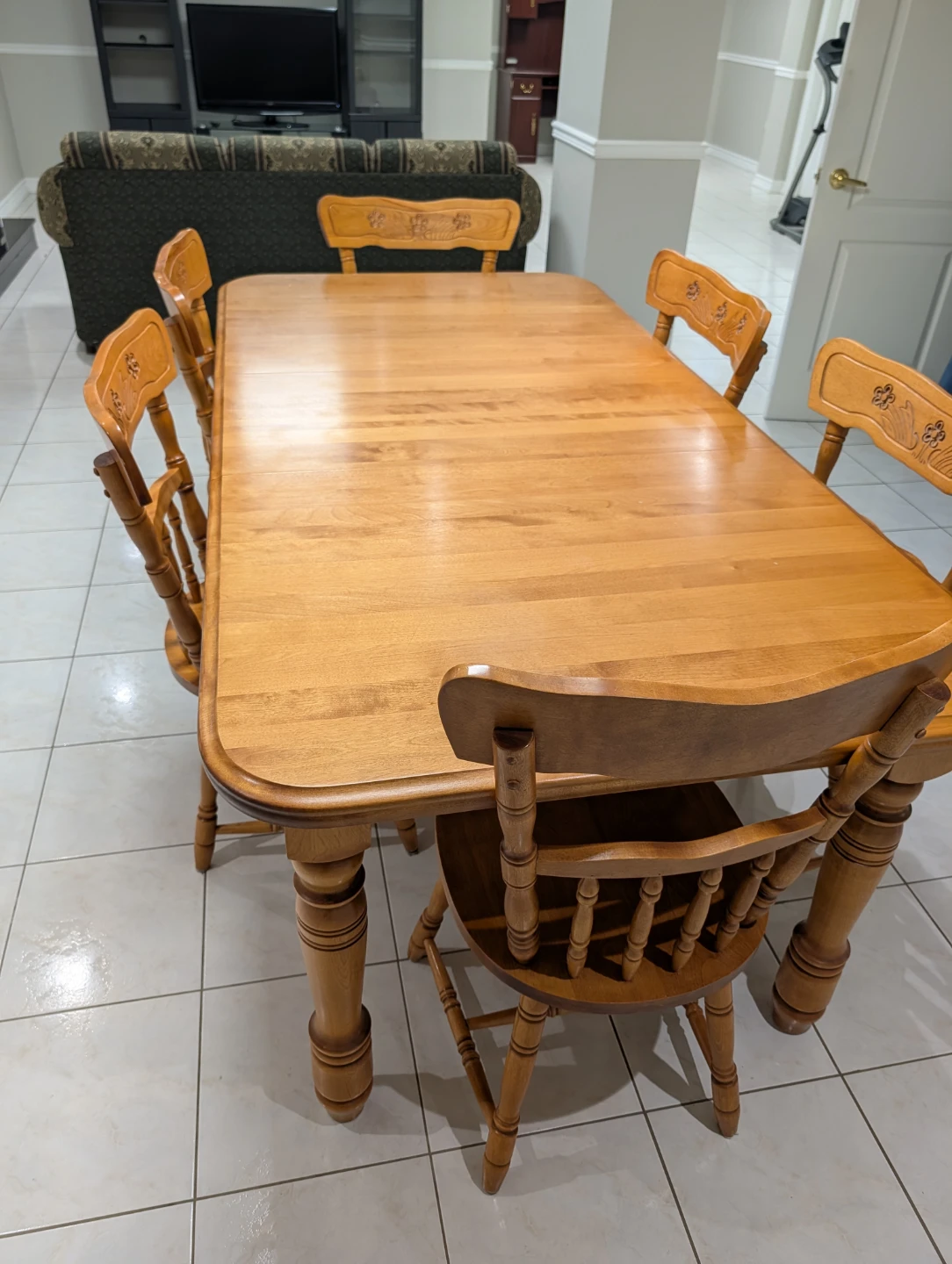 Wooden Dining Table and Chairs