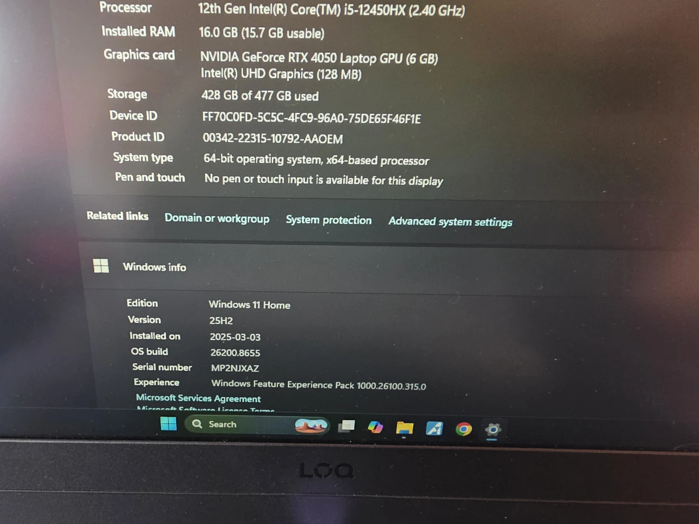 Lenovo LOQ Gaming Laptop - 15.6" - photo 2