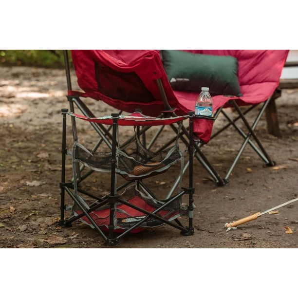 (BRAND NEW) Red Folding Camping Side Table with Storage - photo 2