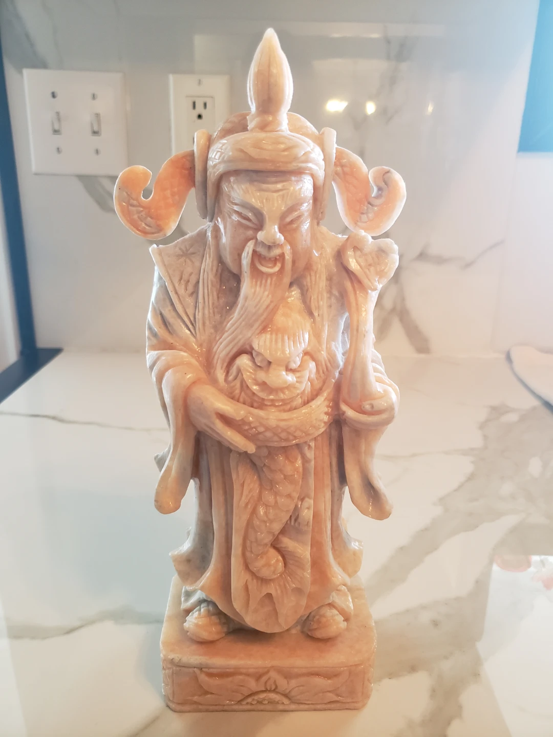 New Fu Lu Shou Carved Stone Figurines $50 Each OR $100 for All - photo 2