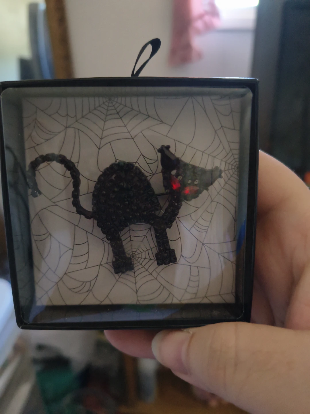 Black Cat Pin with Red Eyes - photo 2