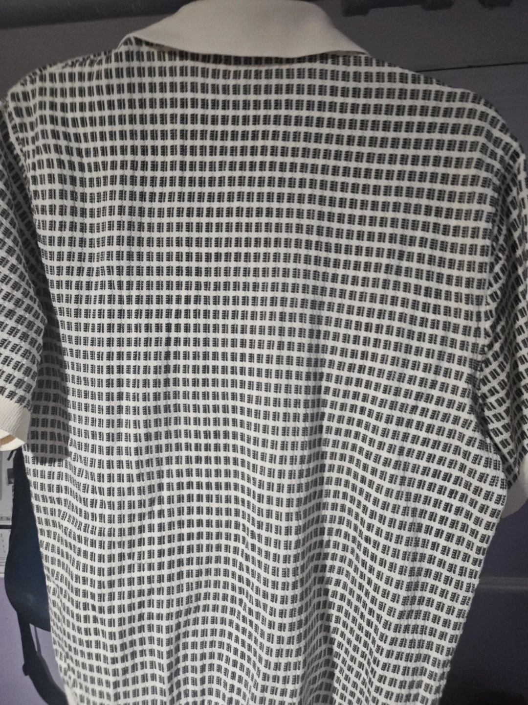 Madewell Men's Grid Knit Polo Shirt - Size Medium - photo 4