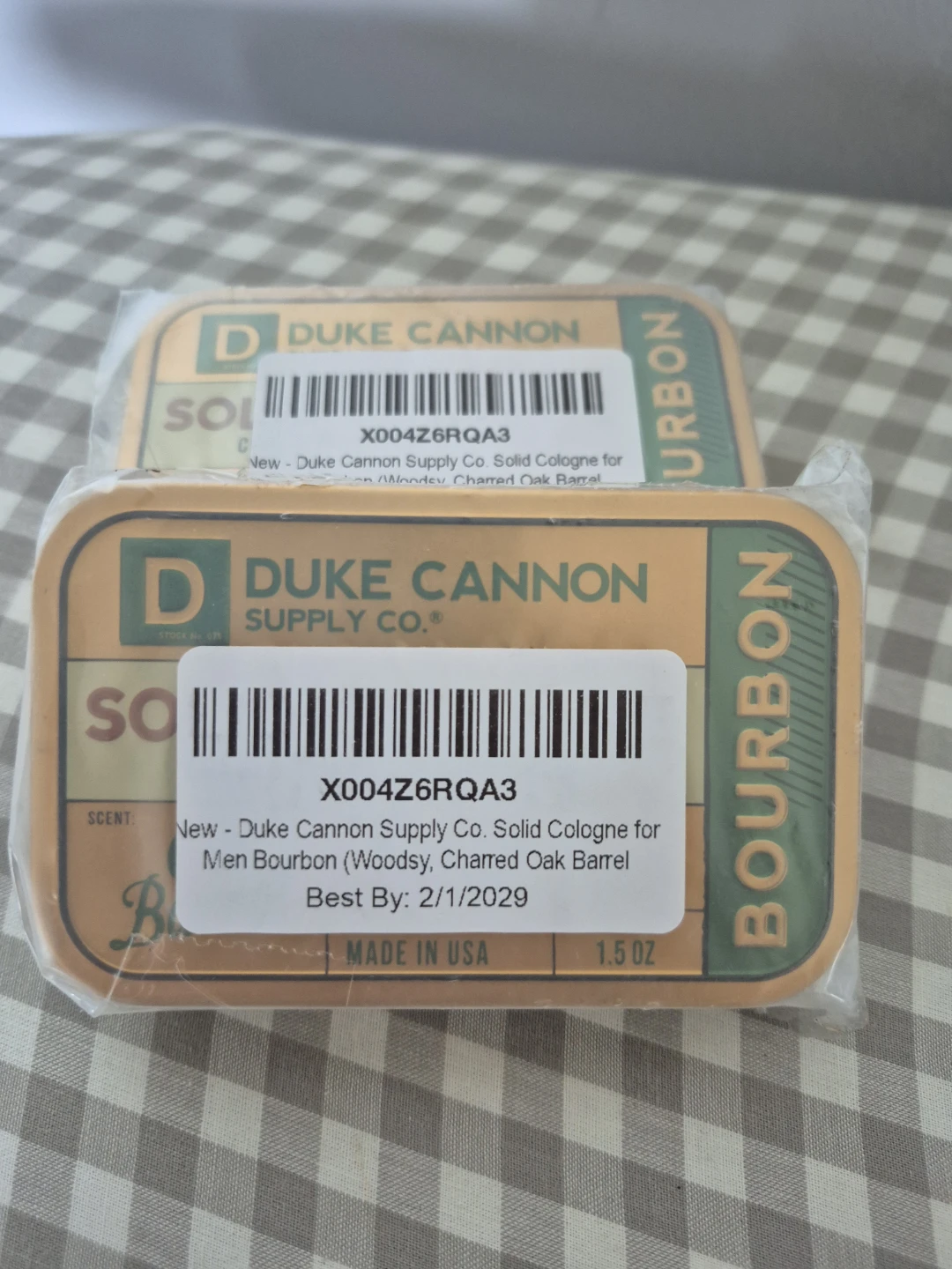 Duke Cannon Solid Cologne for Men Bourbon Scent