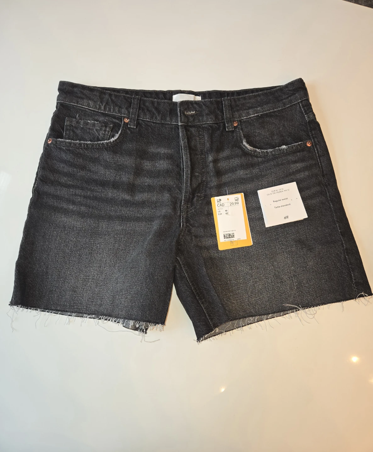 Brand New Women's H&M Black Denim Shorts - photo 2