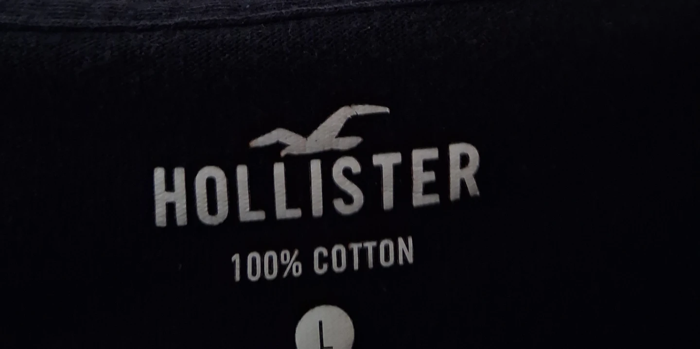 Hollister Black 100% Cotton T-Shirt - Size L - photo 2