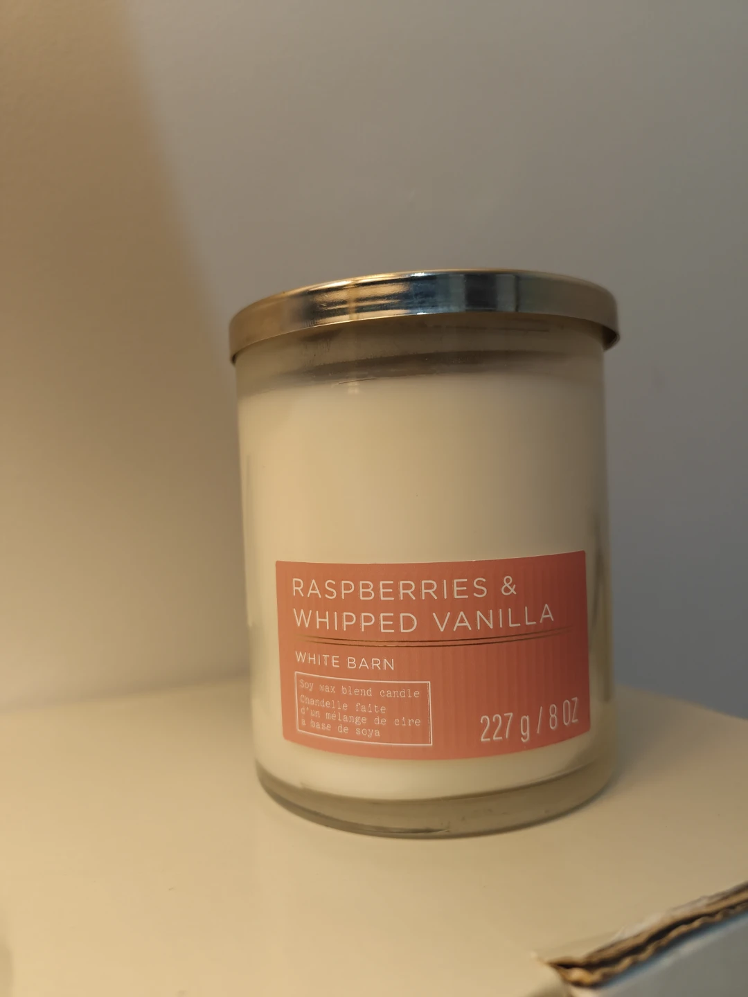 White Barn Raspberries & Whipped Vanilla Soy Wax Blend Candle