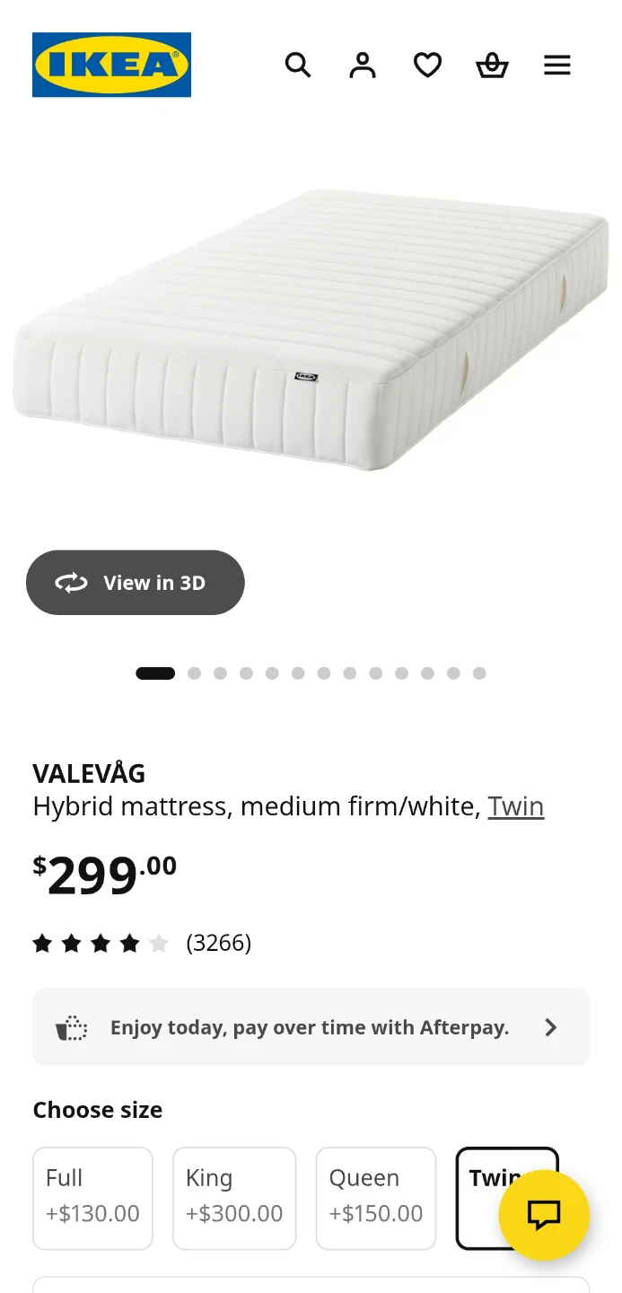 IKEA VALEVÅG Mattress Twin Size - photo 2