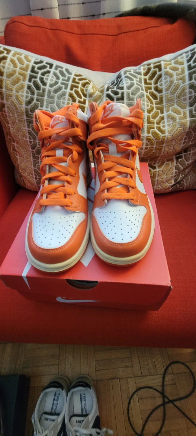 Nike Dunk High (GS) Orange White Sneakers