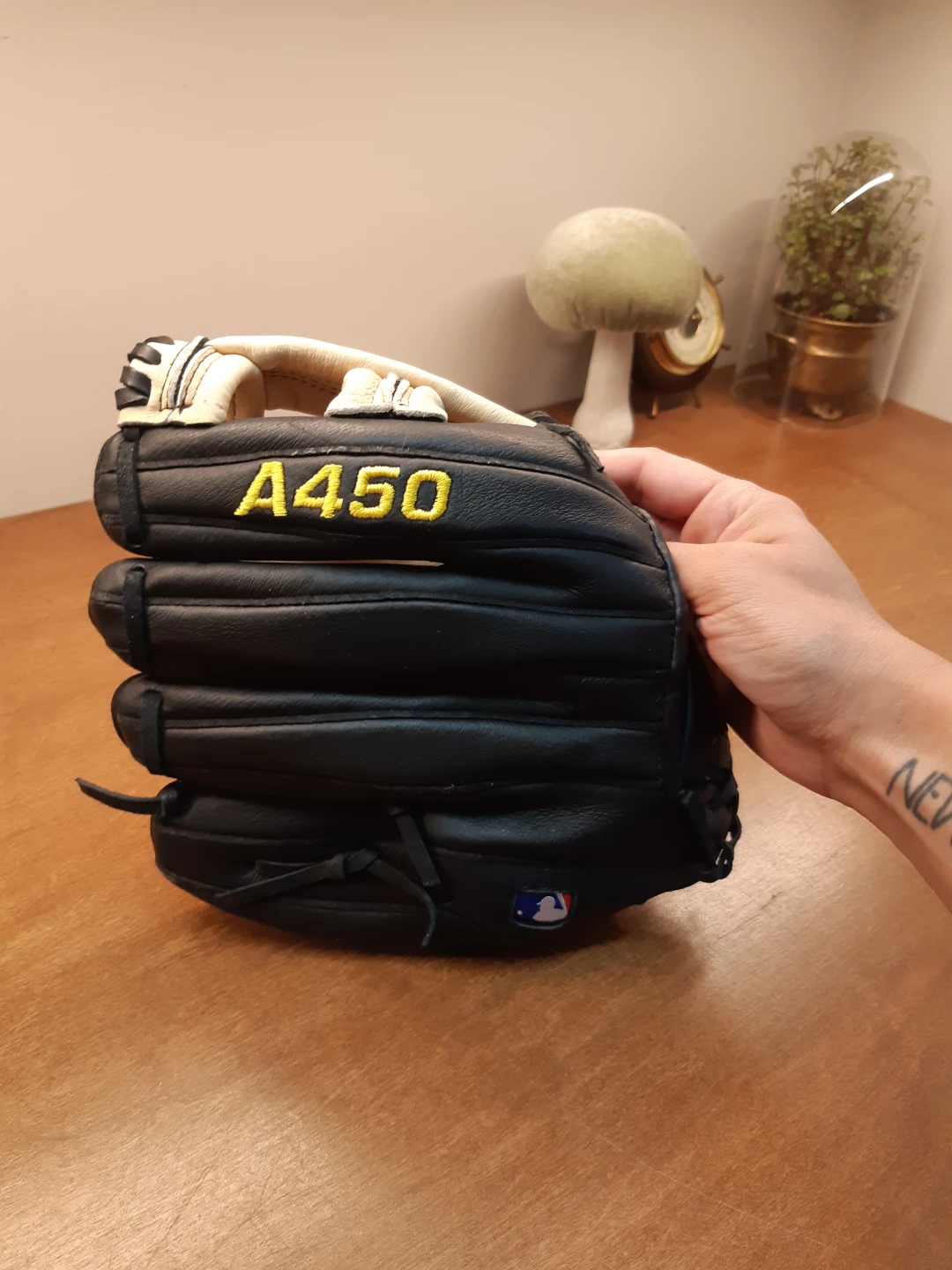 Wilson A450 youth genuine leather T-ball glove - photo 2
