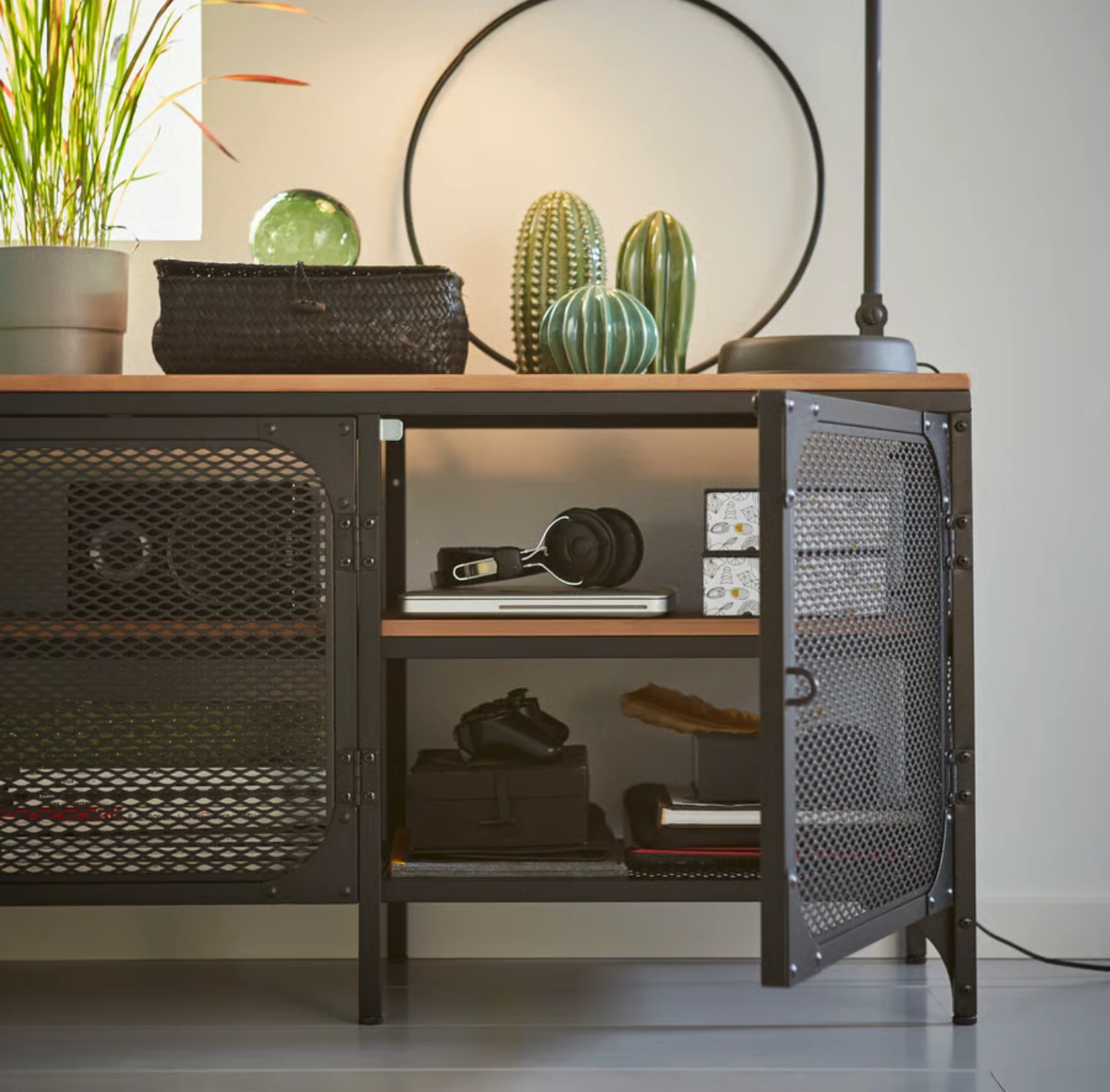 Industrial Style TV Stand Media Console - photo 2