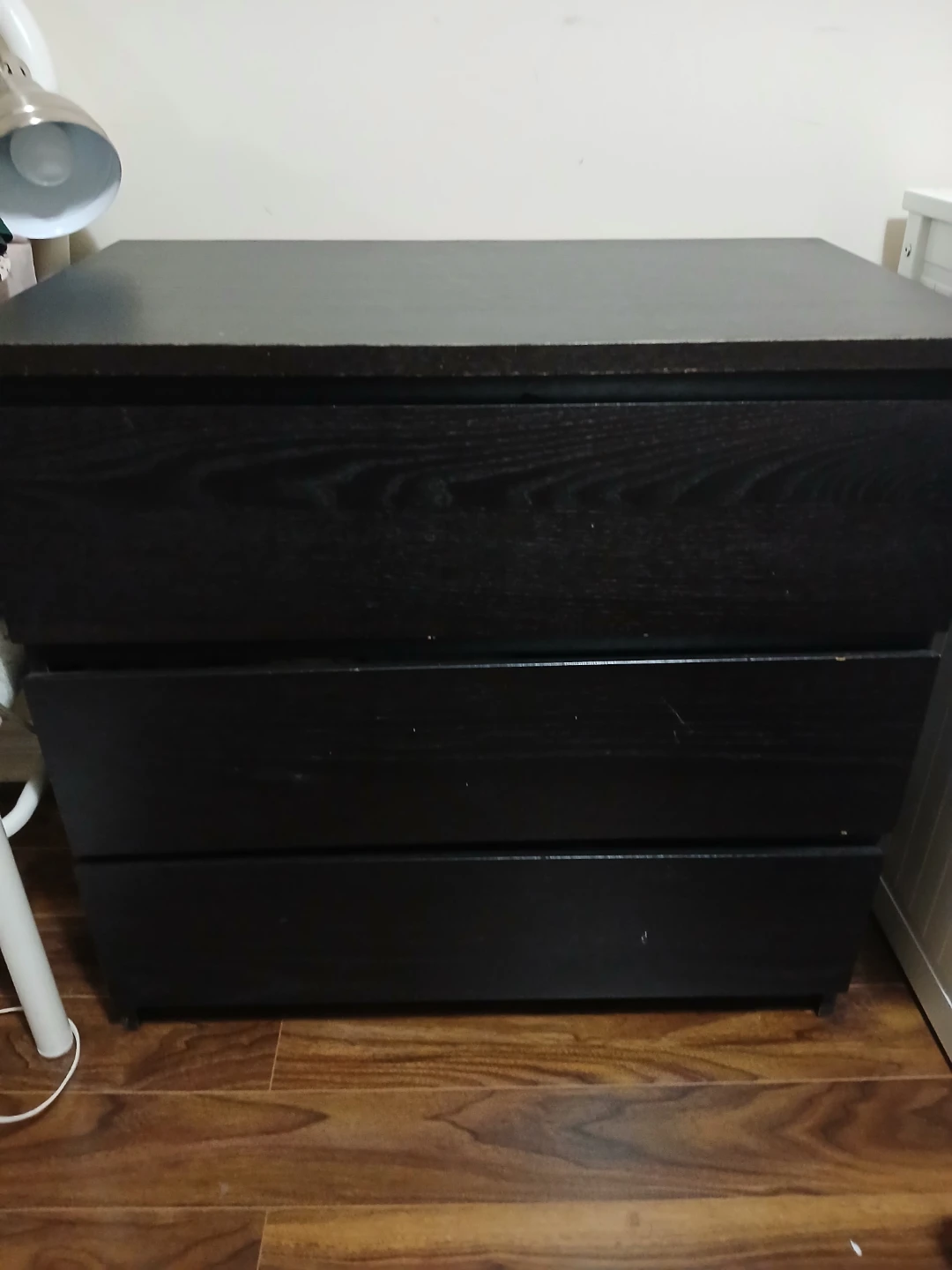 Black 3-Drawer Dresser