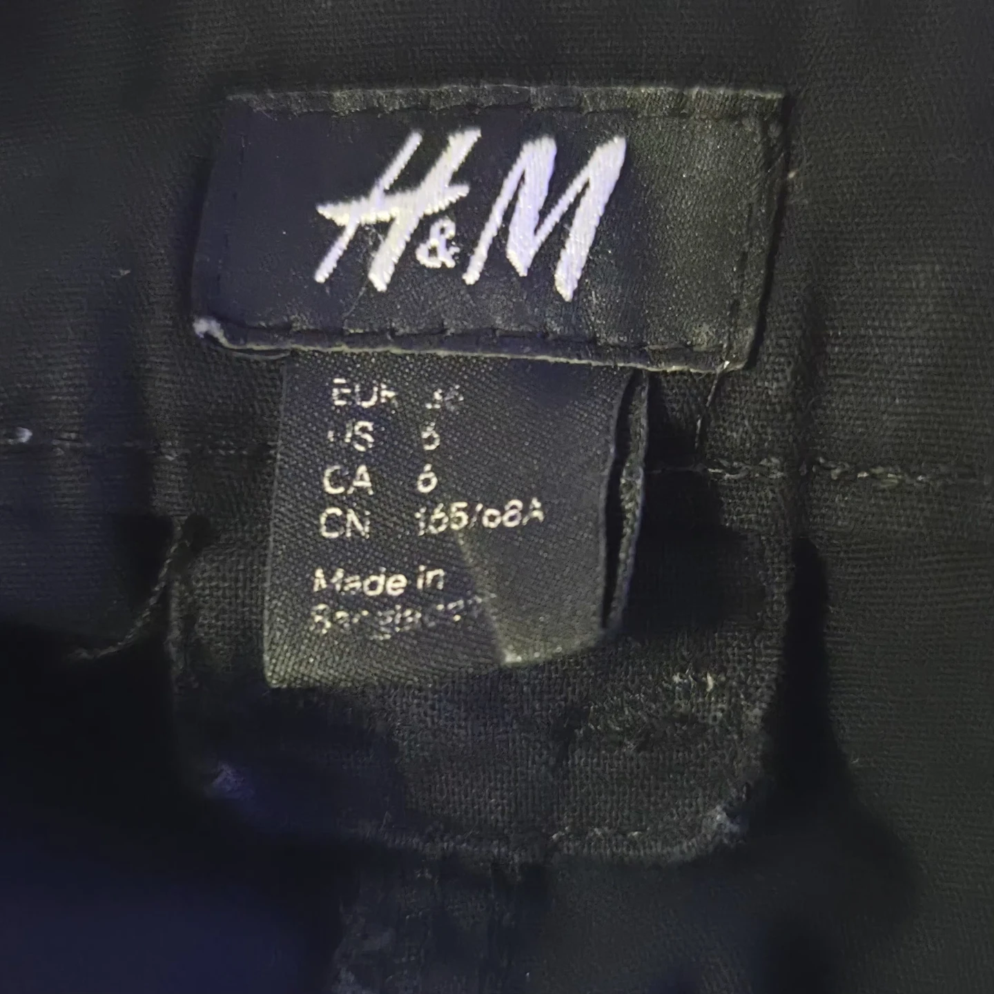 H&M Black Cotton Shorts Size 6 - photo 3