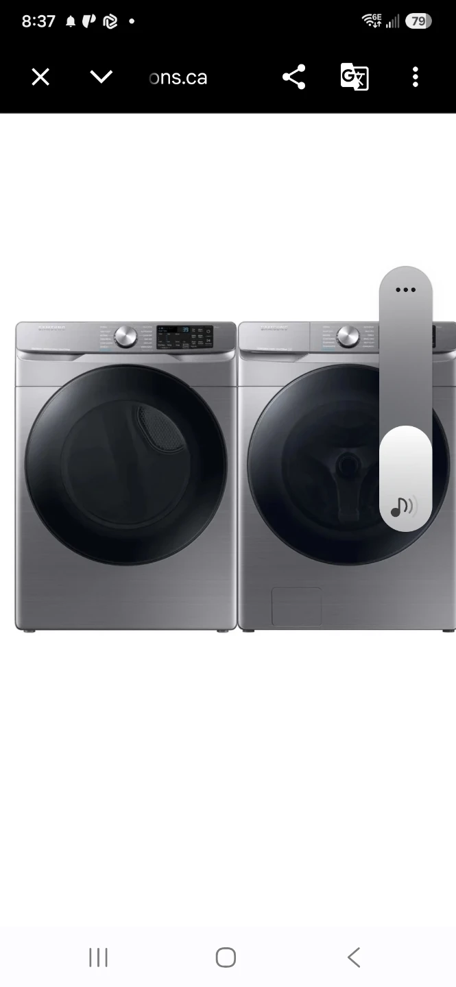 Samsung front load washer and dryer set - photo 2