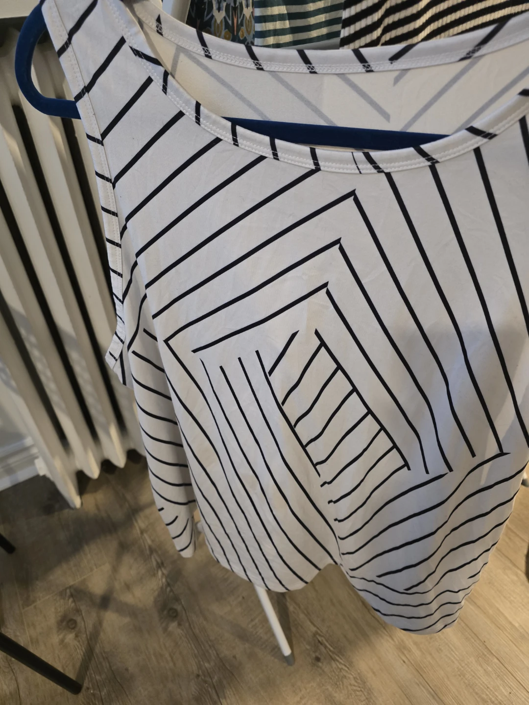 White & Black Striped Tank Top