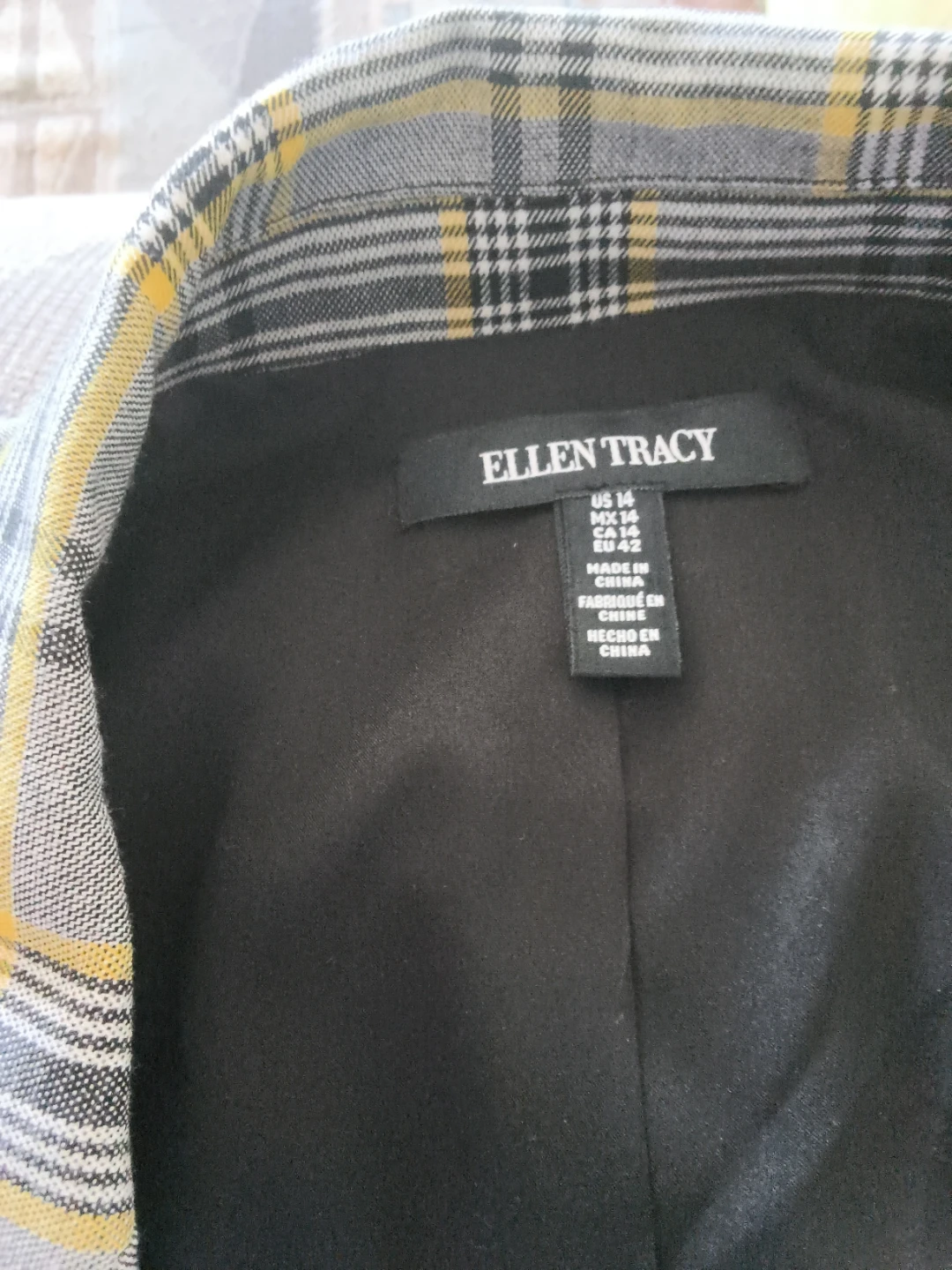 Ellen Tracy Plaid Blazer size 14 - photo 3