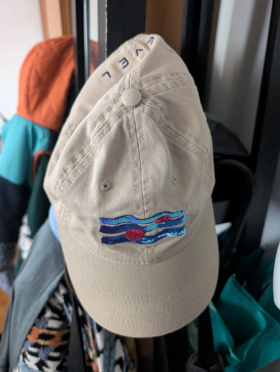 Tan Baseball Cap with Wave Logo
