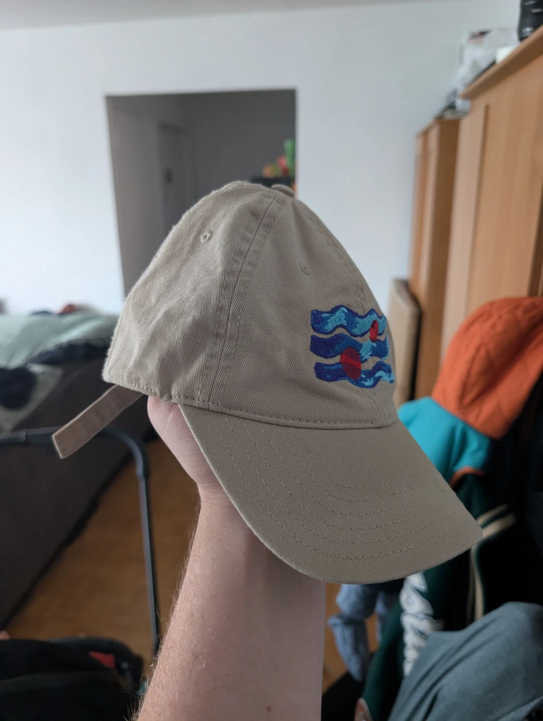 Tan Baseball Cap with Wave Logo - photo 2