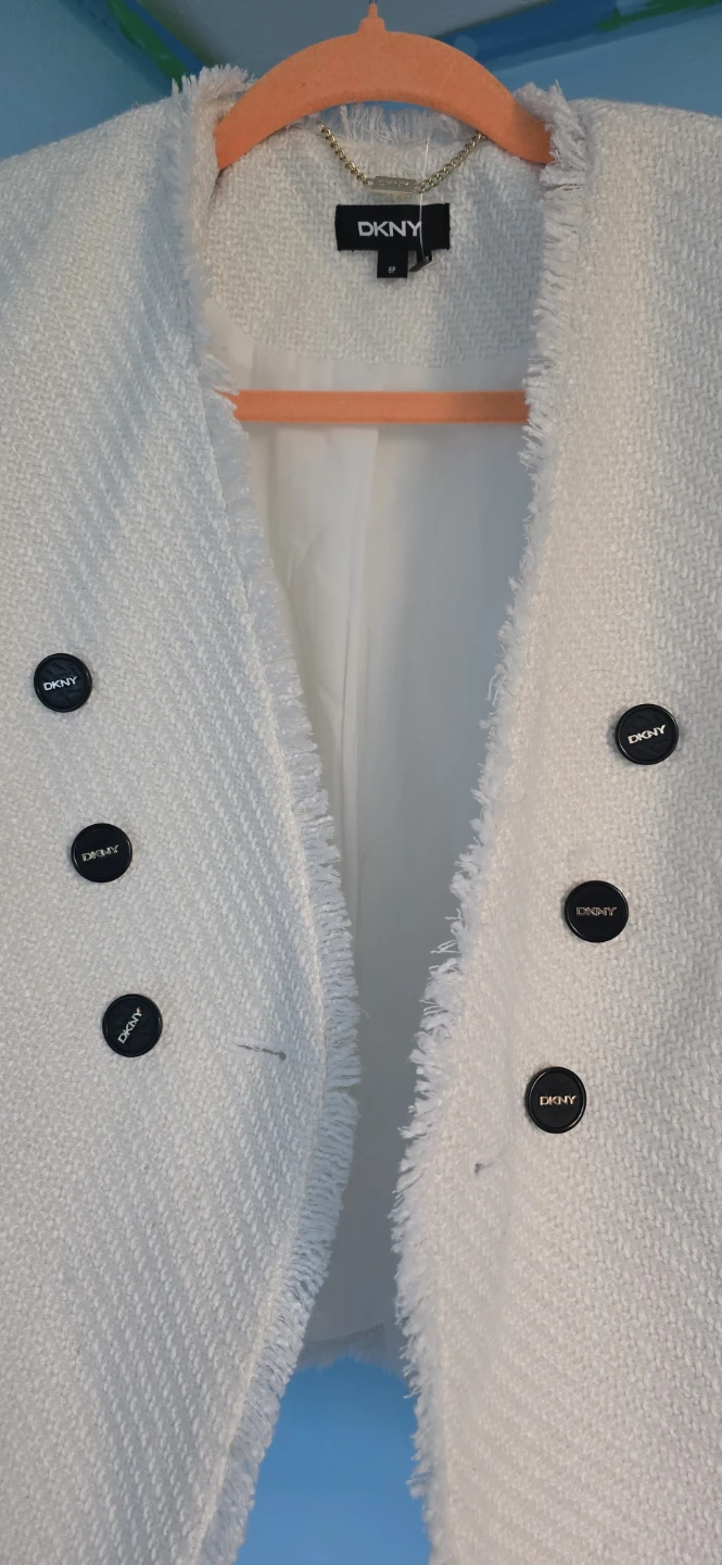 DKNY White Tweed Blazer - photo 5