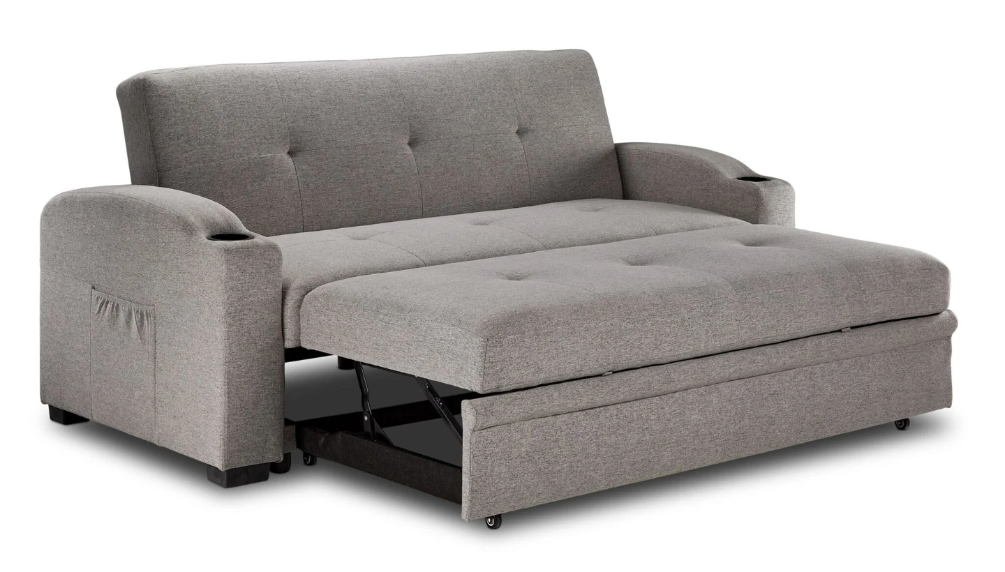 Grey Sofa Bed with Cup Holders - photo 4
