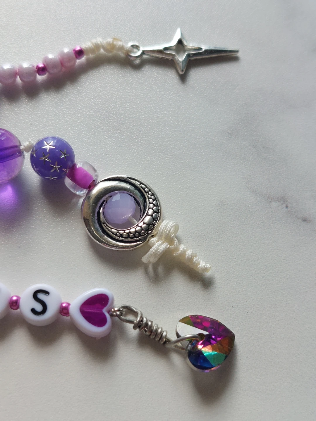 Purple Beaded BTS Purse charm/Keychain - photo 2
