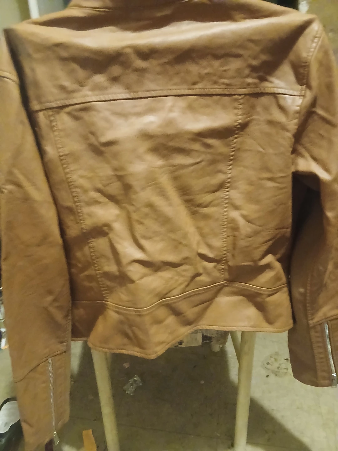 Brown Faux Leather Jacket - photo 2
