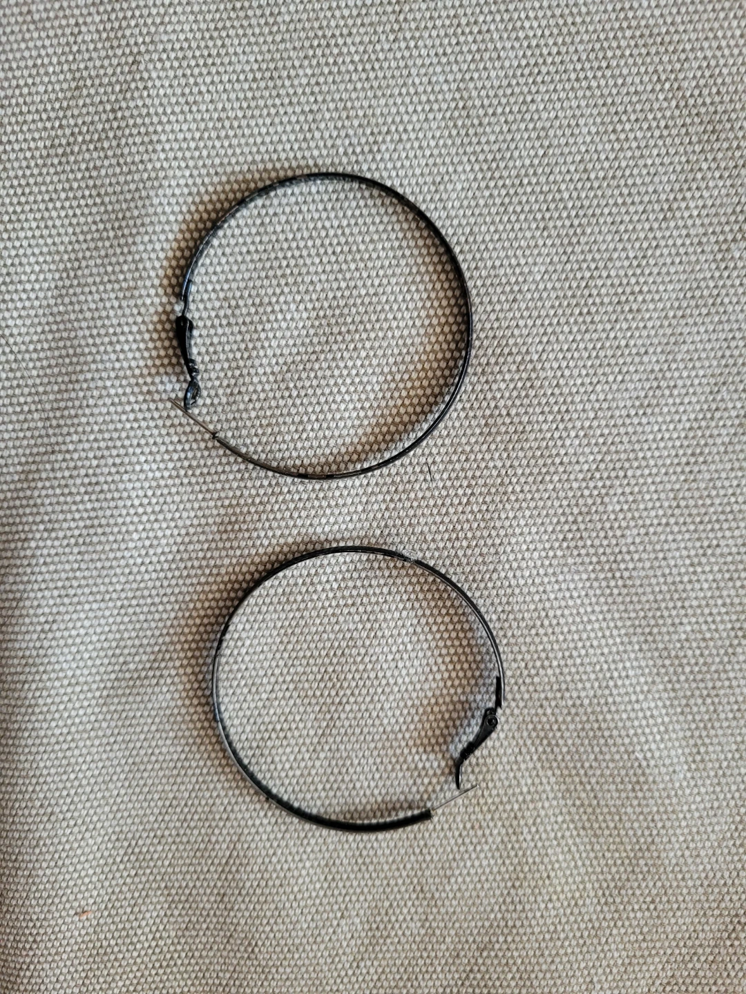 Black Hoop Earrings