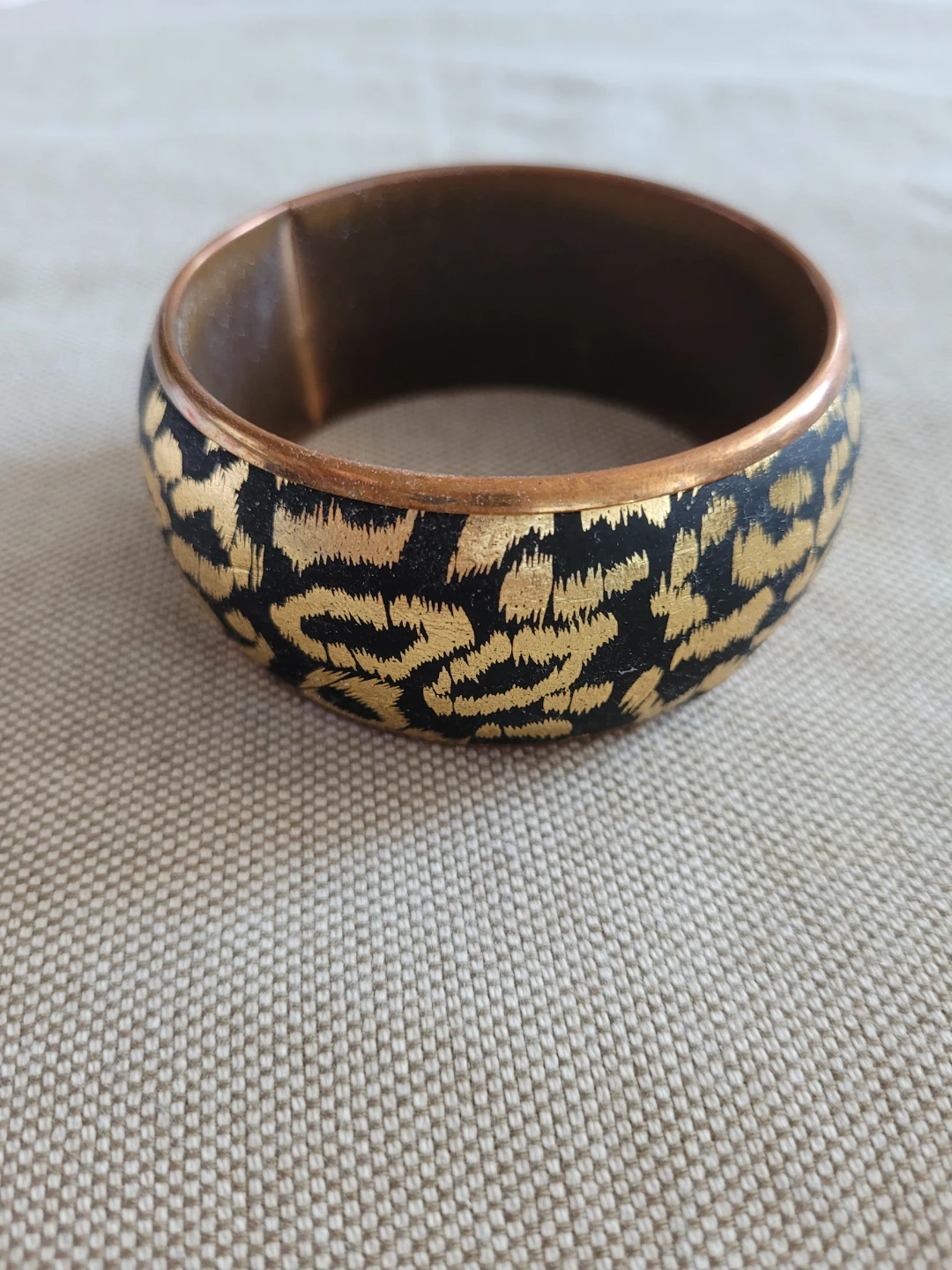 Black and Gold Bangle Bracelet