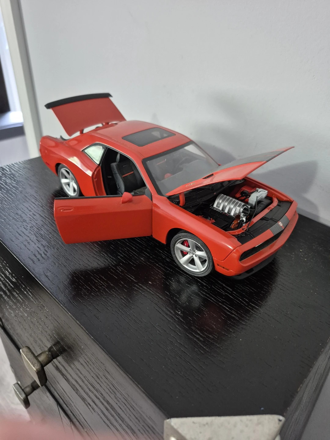 Red Dodge Challenger SRT Diecast Model Car - photo 2