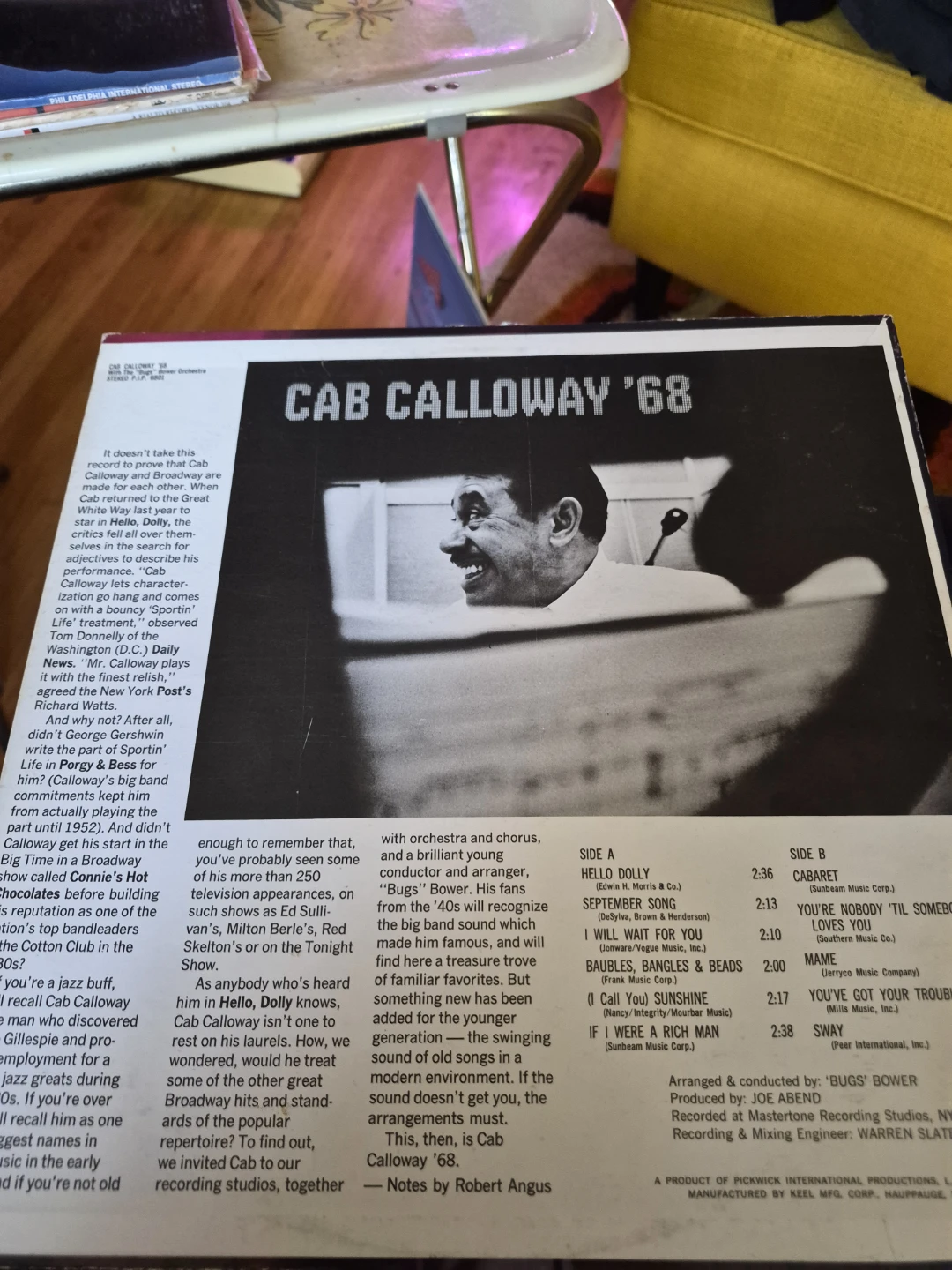 Cab Calloway '68 Vinyl Record - photo 2